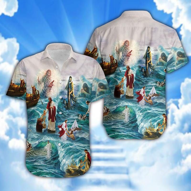 Felacia [Hawaii Shirt] Easter Jesus God Save Our Life Hawaiian Aloha Shirts-ZX2496